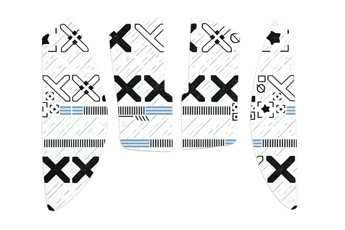 Hvidt Grip Tape med mønster for Logitech G Pro X Superlight 2 Wireless