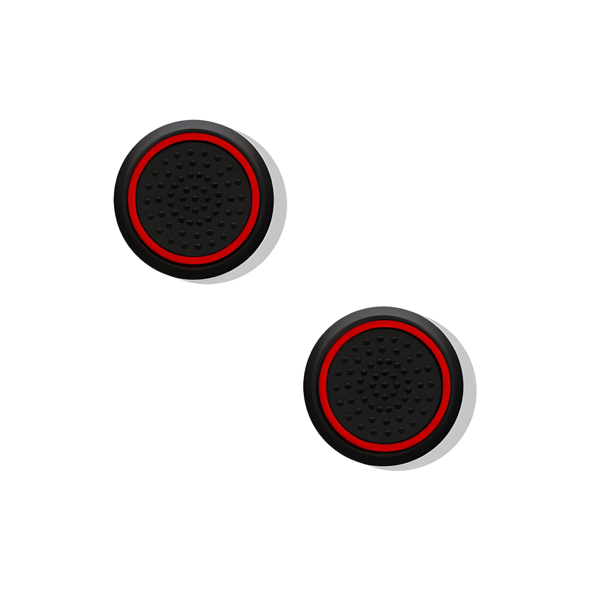 Et sæt thumb grips i sort farve med rød kant til Xbox Series ONE controller